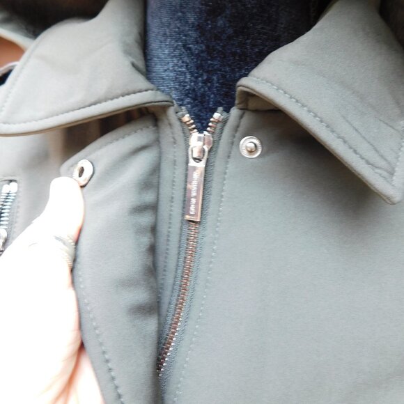 Michael Kors S Black Weatherproof Fleece Lined Hooded Zip Up Belted Coat - Picture 5 of 9